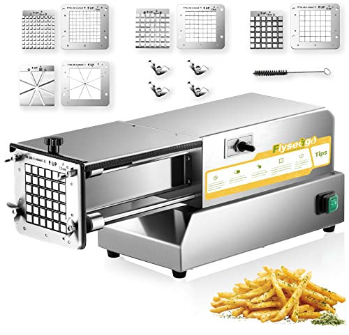 Flyseago Commercial French Fry Cutter Stainless Steel with 4 Blades