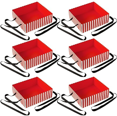 SATINIOR Red Snack Trays with Strap Movie Snack Trays and Beverage Carrier 20's Theme Costume Accessory Prop for Women Carnival Halloween Costume Movie Supplies