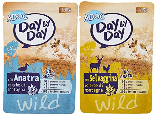 ADoC MIX Day by Day Dog Cane WILD Selvaggina e Anatra - 24 Buste da 100gr