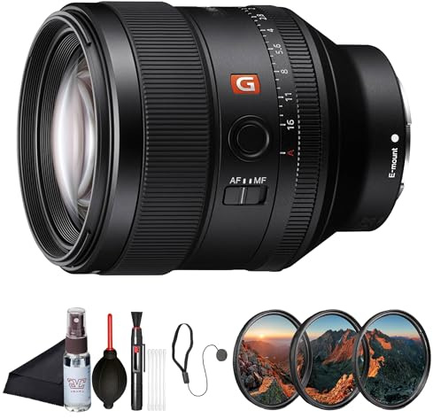 Sony FE 85 mm F1.4 GM Portrait Prime Lens (SEL85F14GM) – Full-Frame E-Mount | G Master Optics | Ultra-Bright F1.4 Aperture |Filter Kit, Cap Keeper, Cleaning Kit, and More