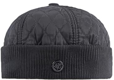 YAMEE Docker Cap Inverno Uomo Spesso Calore,Cappello Donna Invernale con Fodera in Peluche,Cappello Marinaio,Unisex Beanie Invernale Cappelli Antivento,Cappello da Porto con Polsino Arrotolato Vintage