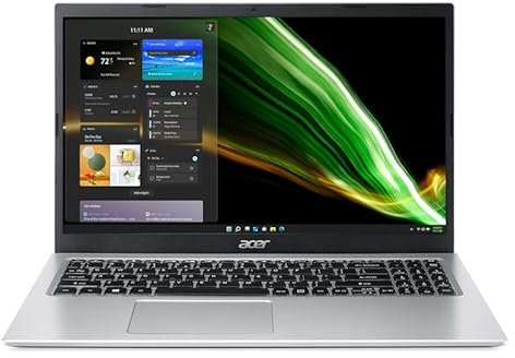 Acer Aspire 1 A115-32-C4Y0 - Ordenador Portátil 15,6” HD LCD (Intel Celeron N4500, 4GB RAM, 128 GB eMMc, Intel UHD Graphics, Windows 11 Home, Incluye Microsoft 365 Personal 12 meses), Plata, QWERTY ES