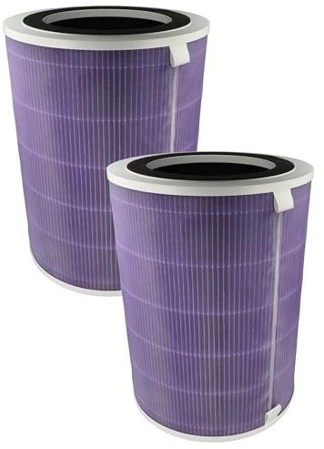 vhbw 2 x luftfilter kompatibel med Pro Breeze PB-P07 luftrenare – kombifilter förfilter HEPA(H13) aktivt kol silverjonfilter