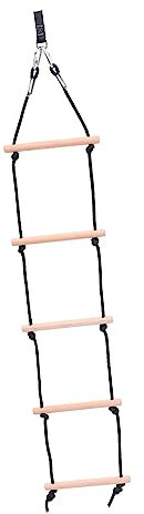 Vaguelly Climbing Obstacle Wooden Swing Rope Ladder Boys and Girls Ladder Toys Swing Rope Enhance Boys and Girls' Strength and Confidence