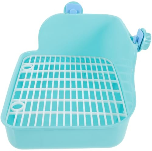 Kisangel Toilette per Animali Domestici Addestratore di Vasino per Conigli e Criceti, Design a Parete per Soggiorno e Giardino, Dimensione Adatta a Furetti e Piccoli Roditori, Colore Verde Chiaro