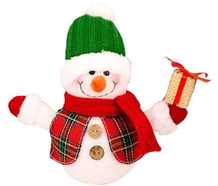 Genérico Figuras De Muñeco De Nieve | Muñeca Ornamental con Luz para Centro De Mesa - Decoraciones Navideñas - para Repisa De Chimenea Fiesta Invierno Hogar Vacaciones Escritorio Interior Comedor