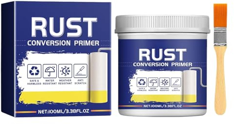 Nuyhgtr Convertitore di ruggine – Convertitore di ruggine resistente alle intemperie con pennello di precisione, protezione avanzata, convertibile in stabile, primer automobilistico per manutenzione