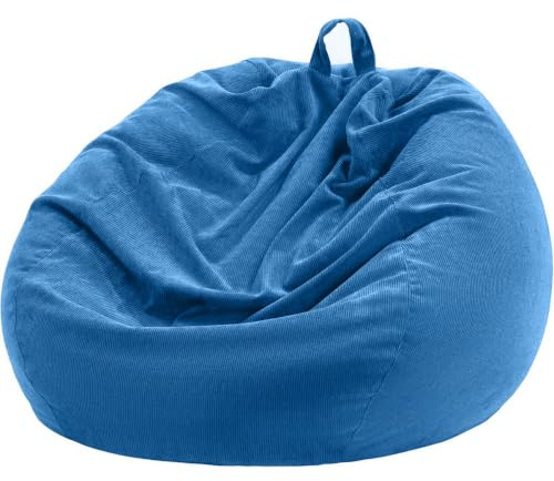 Nobildonna 3 ft Bean Bag Chair Cover,Blue Encre 300L