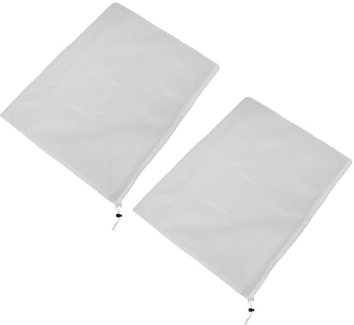 NOLITOY Cubierta Anticongelante para Plantas de Exterior 60X80 CM Funda Protectora de Invierno Transpirable de Tela No Tejida Cremallera y Cordón Ajustable Paquete de 2 Bolsas