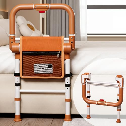 CYHWQ Barrière de Lit Adulte Pliantes, Hauteur Réglable, Poche Rang