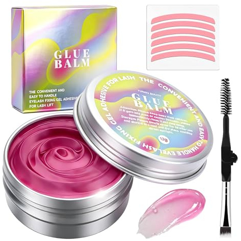10g Colla per Sollevare le Ciglia, Colla Laminazione Ciglia Professionale, Lash Lifting Glue Balm, Balsamo Solido Per il Lifting delle Ciglia, Effetto Tenuta Prolungata