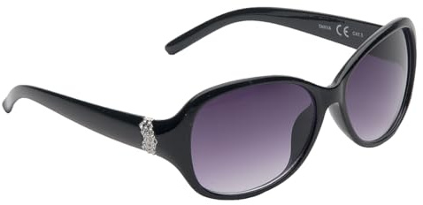 Eyelevel Women's Tanya Tanya Oval Sunglasses 45, Black With UV400 Protection and a CAT3 Lens