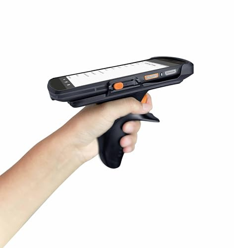 Rugged 4G LTE Android Barcode Scanner Pistol Grip Handheld Mobile Computer 5 Touch Screen with Honeywell N6603 1D 2D Code Reader WiFi GPS for Enterprise WMS
