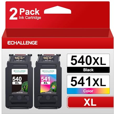 ECHALLENGE PG-540 XL CL-541 Kompatibel für Canon Druckerpatronen Multipack Patronen für Pixma TS5150 MG3650 MG3600 MG4250 MX475 MX375 MX535 MG3150 MG3500 (1 Schwarz, 1 Farbe)