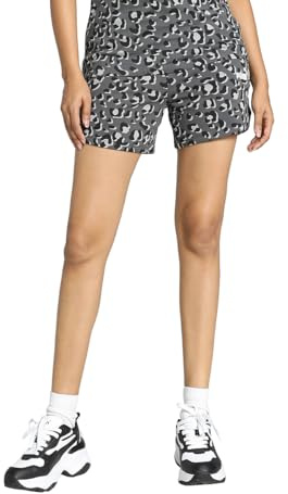 PUMA - ESS+ Animal 5 AOP Shorts, Pantalones Cortos de Punto Adultos Unisex, PUMA Black, 677928