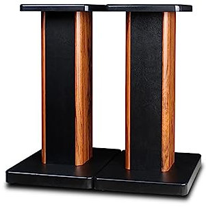 Ddasam 40cm Speaker Stands - 1 Pair, Wooden Universal Floor Stands for Surround Sound TV & Hi-Fi, Enhancing Listening Experience