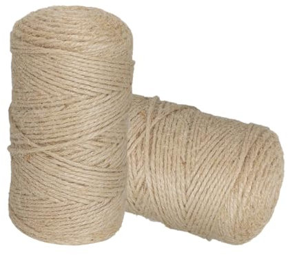 TOKSEO 400m Juteschnur,Ø 3 mm Braun Natürliche Jutekordel, Gartenschnur für Dekoration, DIY,Gartenarbeit，Geschenke Verpacken