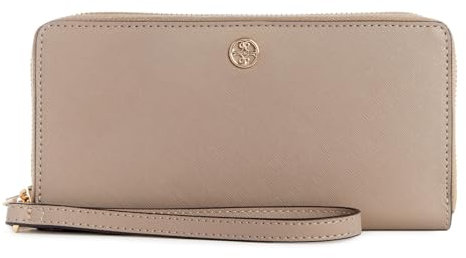 Nine West Reflektierende Geldbörse mit 9 Reißverschlüssen und Handgelenk, Dark Mushroom, Medium