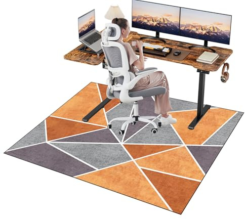 Tappetino per Sedia da Gaming 60 x 70 cm Tappeto Salvapavimento Antiscivolo Tappetino Protettivo per Sedia da Ufficio, Tappeto Sotto Scrivania, Tappeto per Sedia con Ruote, per Pavimenti In Legno