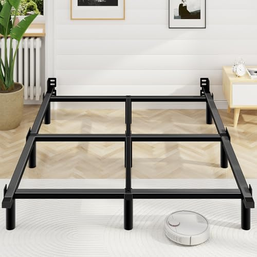 Queen Bed Frame, 7 Inch Heavy Duty Metal Base for Box Spring, 9 Legs