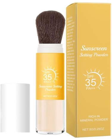 Duroecsain Polvere solare | Polvere minerale per il viso con regolazione 'olio – Polvere minerale opaca per il controllo 'olio – Base per il trucco a lunga durata per la pelle grassa
