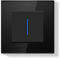 BSEED LIFE Interrupteur Mural,Interrupteur Encastrable avec Indicateur LED avec Cristal Cadre en Verre,Installation Facile,1 Gang 1 Voie 86 * 86mm Noir