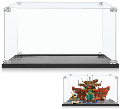 ICUANUTY Vitrine en acrylique pour Lego The Baratie Floating Restaurant 75640 - Rangement étanche à la poussière, taille : 65 x 35 x 40 cm (boîtier d'affichage uniquement, pas pour le modèle Lego