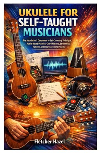 UKULELE FOR SELF-TAUGHT MUSICIANS: The Autodidact’s Companion to Self-Correcting Technique, Audio-Based Practice, Chord Mastery, Strumming Patterns, and Progressive Song Projects