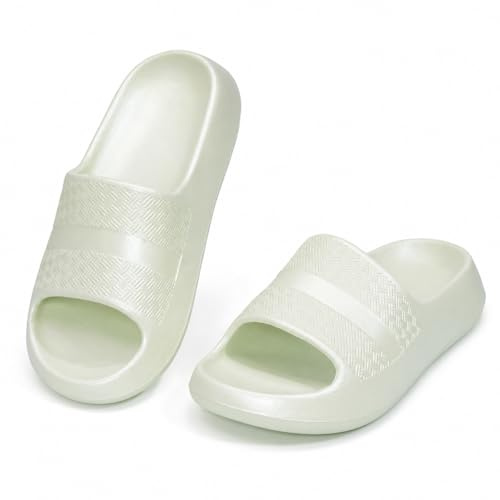 CLEIKS Ciabatte Donna Estive da Mare e Piscina Sandali Slide Leggeri con Fascia Larga Texturizzata Suola Morbida Antiscivolo Comfort Casual per Casa Bagno Doccia Spiaggia Vacanza e Relax MES260226IT