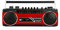 Riptunes Cassette Boombox, Retro Blueooth Boombox, Cassette Player and Recorder, AM/FM/SW-1-SW2 Radio-4-Band Radio, USB, and SD, RED