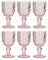 BUTLERS Weingläser 6er Set 230ml Vintage Kelchgläser -VICTORIAN- Wassergläser mit Fuß | Retro Gläser mit Prägung & spülmaschinenfest | für Rotwein, Wasser, Cocktails