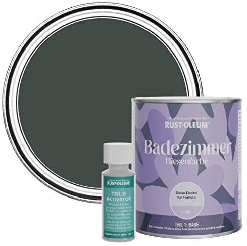 Rust-Oleum Green Water-Resistant Bathroom Tile Paint in Matt Finish - After Dinner 750ml