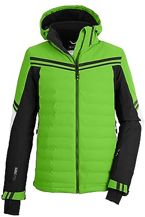 killtec Herren Skijacke/Funktionsjacke mit abzippbarer Kapuze und Schneefang KSW 73 MN SKI JCKT, grün, S, 39737-000