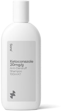 Sons Ketoconazole 20mg/g Shampoo For Dandruff. Treats & Prevents Seborrheic Dermatitis, Scalp Psoriasis, Tinea Infections. Antifungal Formula. 100ml. 1-month Supply. Made in Europe.