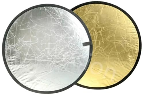 Reflektor handhållen multivikbar bärbar ljusplatta lämplig för Live Photography Studio 2 i 1 guld silver reflektor