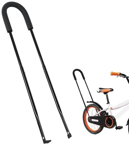 lasuroa Barre de Poussée pour Vélo Enfant, Barre de Poussée Vélo pour Enfants Poignée d'Entraînement de Vélo Barre de Poussée d'Équilibre pour Vélo Hauteur Réglable (Noir)