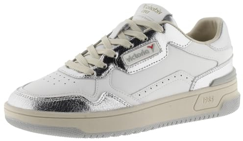 victoria 1985 Sneaker C80 Pelle & Pezzi Metallizzate & Logo retrò 8800121 per Donna Plata 40
