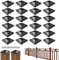 24 tapas para postes, 9 x 9 cm, tapas para postes de vallas, tapas para postes, tapas de plástico negro con tornillos para postes, postes de vallas, postes de madera