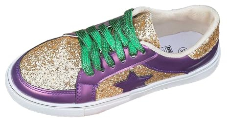 Scarpe con Paillettes con. Glitter Sneaker Donna Invernali Sneakers Glitterate da Ginnastica Glamour Platform Rosse Eleganti Brillanti Bianche Chunky Colorate Rosa 43 Leopardate Basse Alte Pelle