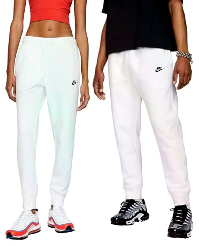 Nike BV2671-100 Nike Sportswear Club Fleece Pantaloni Sportivi Uomo White/White/Black Taglia XL