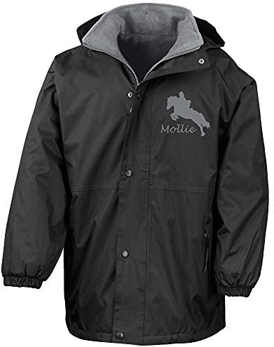 Luvponies Personalised Storm-Dri Horse Riding Jacket (Black,13-14 Years)