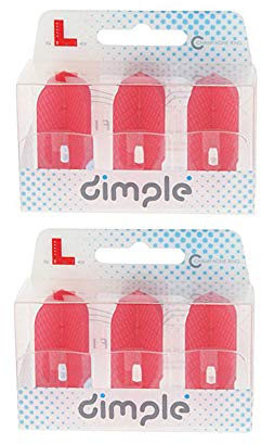 LSTYLE Dart Flights: L6 PRO Slim - 2 Pack - Dimple Texture - Red