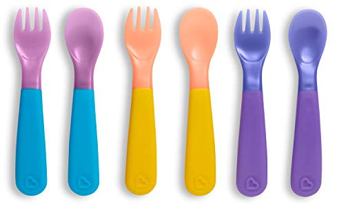 Munchkin Colour Change Toddler Forks and Spoons, Pack of 6