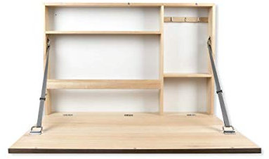 PRINZ Für die Arbeit zu Hause Murphy Schreibtisch mit Kreidetafel, Wandmontage, 91 x 61 cm, Holz Holzwerkstoff, Helles Braun, 36' X 24' X 5'