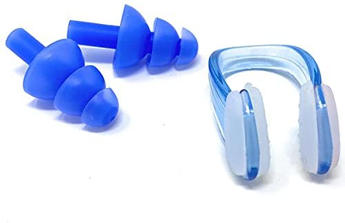 Kit Bouchons d’Oreilles et Pince-nez Natation - Bouchons Nez et Oreilles Piscine - Sport en eau - Bouchons Nez/Oreilles Enfants et Adultes - Unisexe - Natation Synchronisé - Quantité: 1 pièce