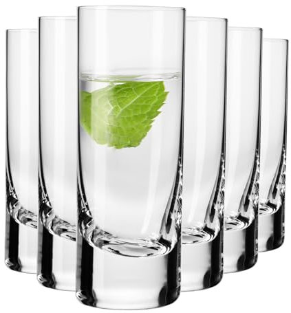 Krosno Vasos de chupito de vodka, copas de licor tequila | Juego de 6 | 90 ml | Ideales para el hogar, restaurantes y recepciones | Aptos para lavavajillas