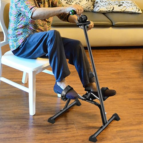 Pédalier pour personnes âgées, vélo de résistance réglable pour l'entraînement des bras et des jambes, appareil de physiothérapie portable avec pieds antidérapants, appareil de fitness pour la
