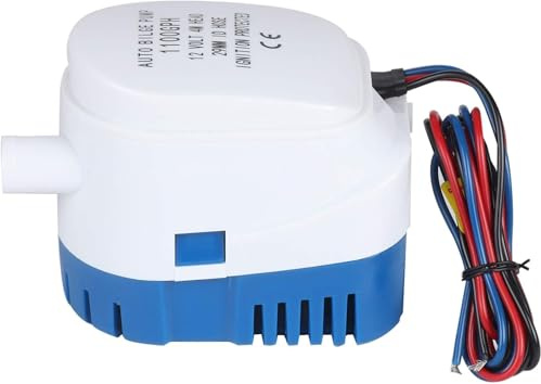 Automatic Bilge Pump 12v Water Pump Bilge Pump 1100GPH / 5000Ltr Electric Bilge Pump Submersible Water Pump Marine Submersible Bilge Pump with Float Switch for Boat Ponds Pools
