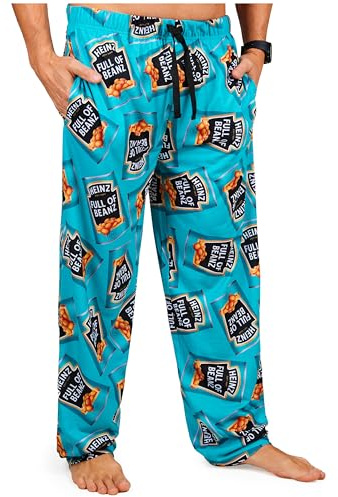 HEINZ Mens Pyjama Bottoms PJs Loungewear Nightwear Teens Baked Beans Trousers Lounge Pants with Pockets Funny Gifts for Men
