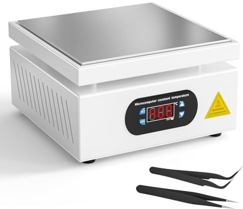 Kidken Plaque chauffante électrique Station de préchauffage 200X200MM Plaque chauffante de soudage 700W Digital LCD Plaque chauffante électronique Station de préchauffage Chauffage 0-400℃ Réglable